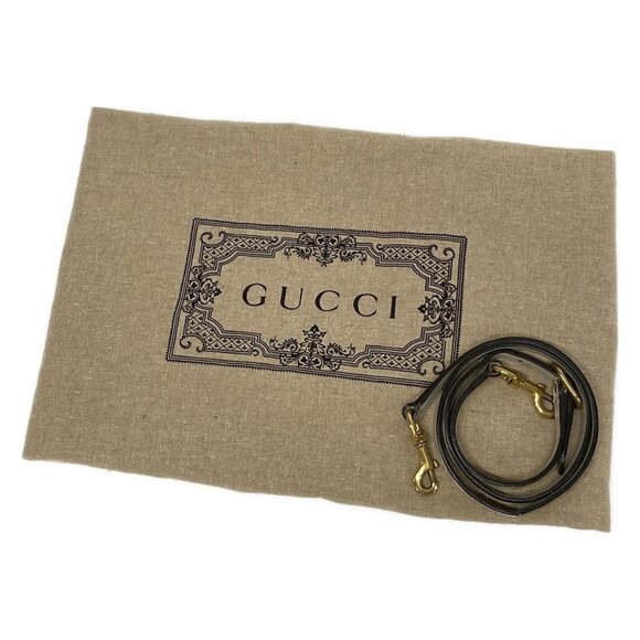 Auth GUCCI Horsebit 319795 White Dark Gray Leather - Tote Bag - Picture 6 of 16